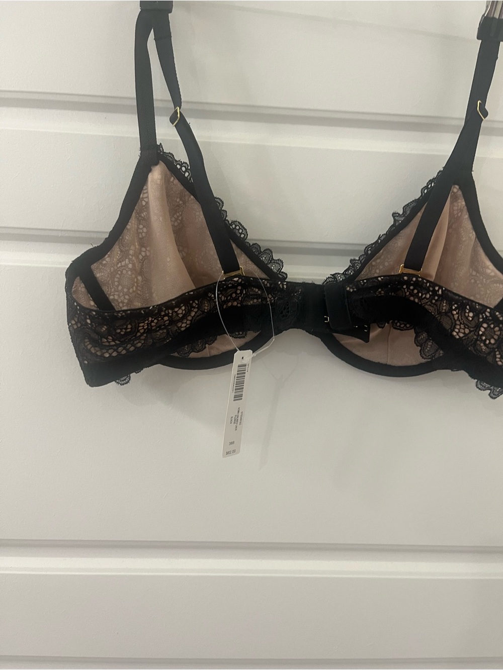 Soma Black Lace Underwire Bra with Nude Lining - Picture 5 of 6
